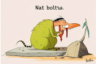 draw conceptual cartoon character art