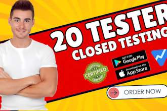 provide detailed 20 closed expert testers app website tester google play console