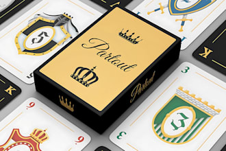 design 52 custom playing card game poker cards tuck box card box mockups design