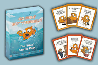 create card game design card game mock up, card game art illustration rule book