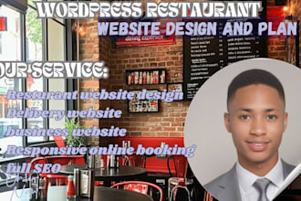 design full online booking restaurant website with full seo