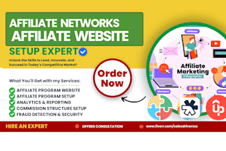 setup affiliate marketing network channel cj avangate flexoffers shareasale apps