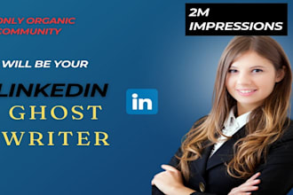 be your professional manager and ghostwriter on linkedin, for post and articles