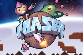 develop HTML5 web game with phaser, 2d pixel web game, browser game, HTML5