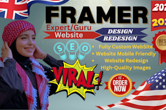 design modern, responsive, and user friendly  business website using framer