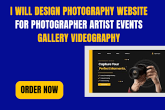 design photography website for photographer artist events gallery videography