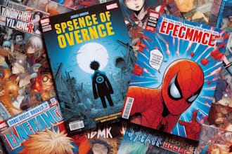 draw comic book page anime manga graphic novel  cover design