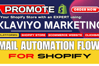 setup klaviyo email marketing flows, email campaign for ecommerce or shopify
