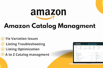 create amazon fba product listing and variation or error fix
