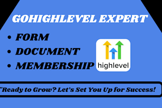 setup gohighlevel document, form and ghl membership