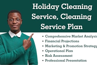 write a full business plan your holiday cleaning service, cleaning service plan