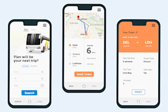 develop bus booking app, school management app, school bus app, tracking app