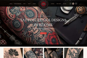 design tattoo shopify store beard oil store hair stylist tattoo studio website