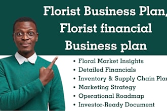 write a business plan for your florist business, florist financial business plan