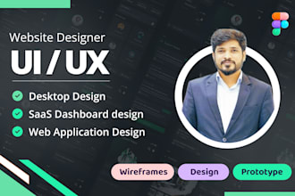 do saas ui ux website, desktop applications, and dashboards in figma