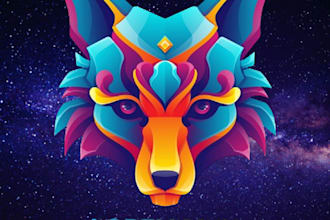 creative wolf logo for your business