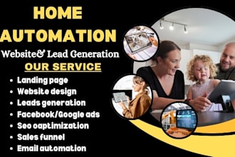design home automation website home improvement website home security leads