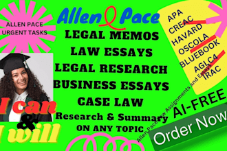 do business law, law,essay, legal research and memo in 24 hrs