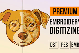 quick logo conversion to dst, pes, emb for embroidery digitizing services