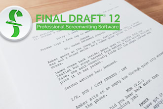rewrite your script into final draft, PDF and professional formatting