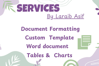 professionally design and format ms word document