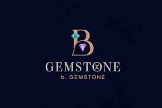 design luxury gemstone brand business logo