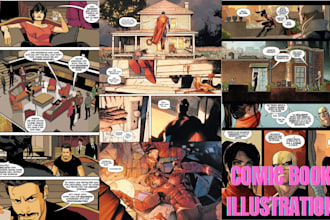 draw comic page for graphic novel manga comic book illustration cover artist art