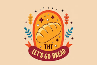 design bakery or fry bread and food truck logo