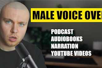 record a young male voice over in english