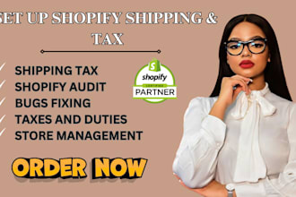 set up shopify shipping tax configuration free store audit