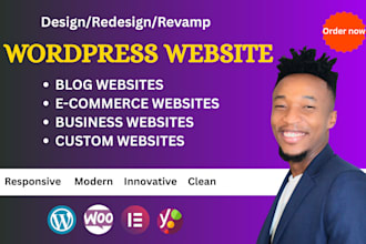 create, design, redesign, build or revamp your wordpress website