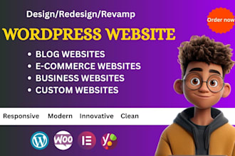 create, design, redesign, build or revamp your wordpress website
