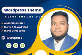 install wordpress theme and import demo content