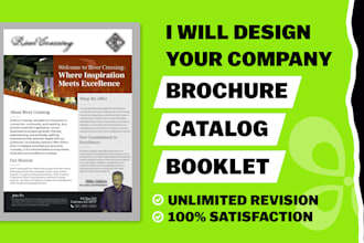 design company brochure, product catalog, booklet