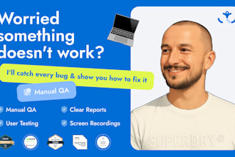 find and report bugs in your website, manual QA test