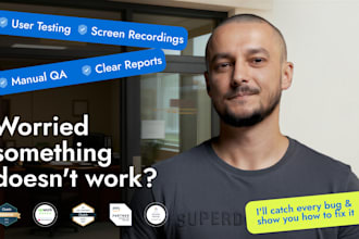 find and report bugs in your website, manual QA test