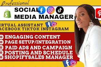 be your social media marketing manager and catchy content creator to boost sale