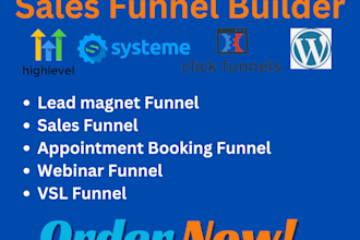 clickfunnels landing page gohighlevel sales funnel builder systeme funnelish