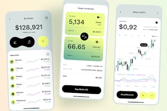 develop fintech app, crypto trading app, crypto wallet app, exchange app
