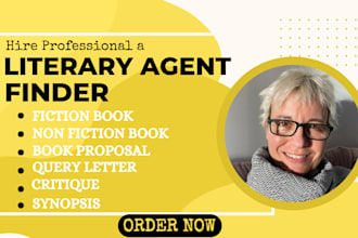 literary agent for fiction book, children book, write book proposal query letter