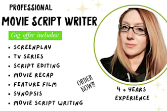 be your movie scriptwriter, screenplay, screenwriting, film script, tv series
