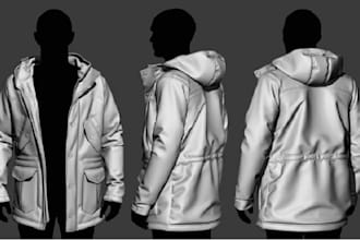 model 3d men, women cloth 3d cloth design or cloth modelling and wearable art