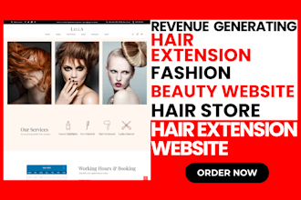 setup hair extension hair website beauty website fashion hair wix hair extension