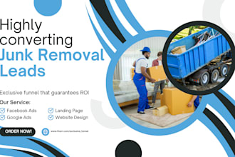 design a dumpster website generate junk removal leads hauling leads
