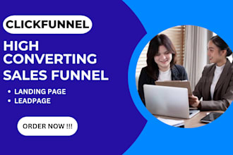 build custom clickfunnel sales funnel and landing page