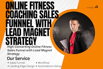 build converting online fitness coaching sales funnel with lead magnet strategy