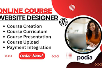 setup podia, mighty networks, kajabi, wordpress lms for online course website