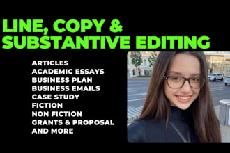 edit any book or other work for you