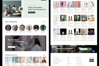 design profitable skin care shopify store cosmetic store spa skin care website