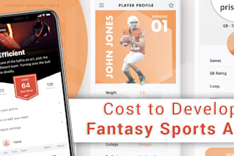 develop fantasy app, cricket website, live score app, sport betting app for IOS